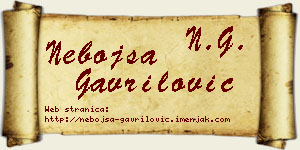Nebojša Gavrilović vizit kartica